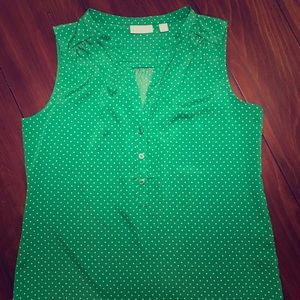 🍀Green polka dot top size S🍀